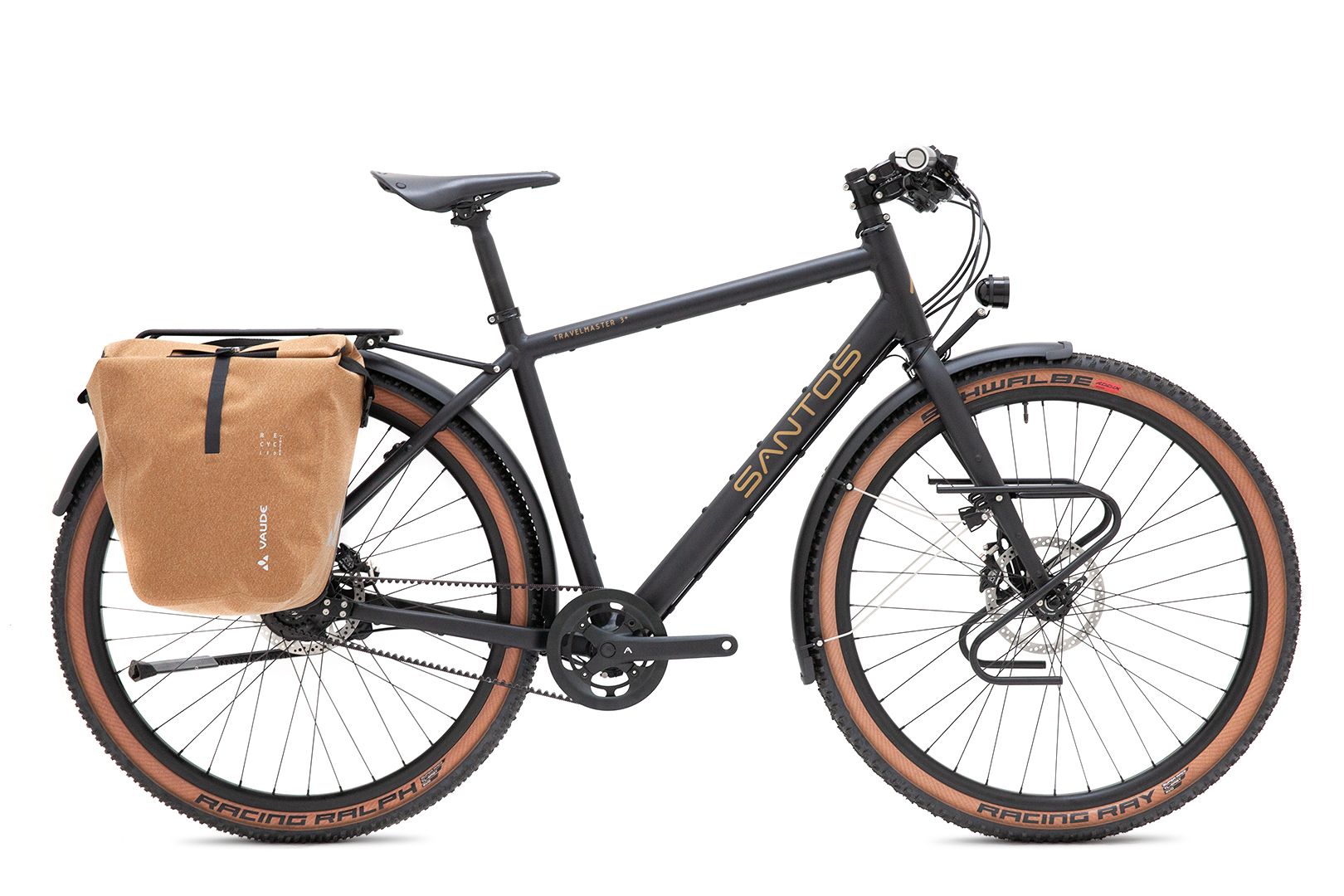 Santos Travelmaster 3+ Charcoal mokka Vaude travelbike